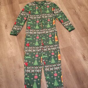 December 25th Ladies Size Small Fleece Lined Long Sleeve Onesie Sleepwear